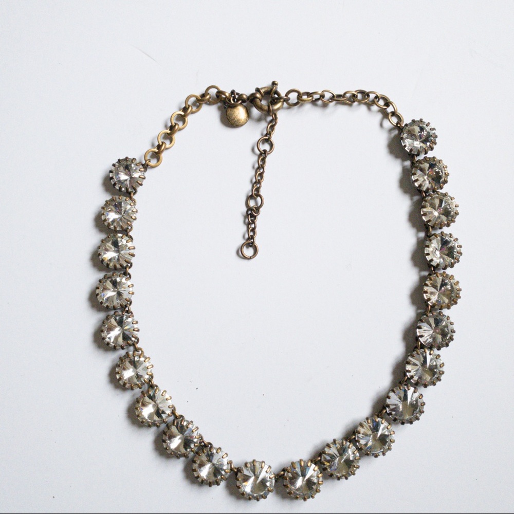 J.Crew Women’s Clear Crystal Necklace